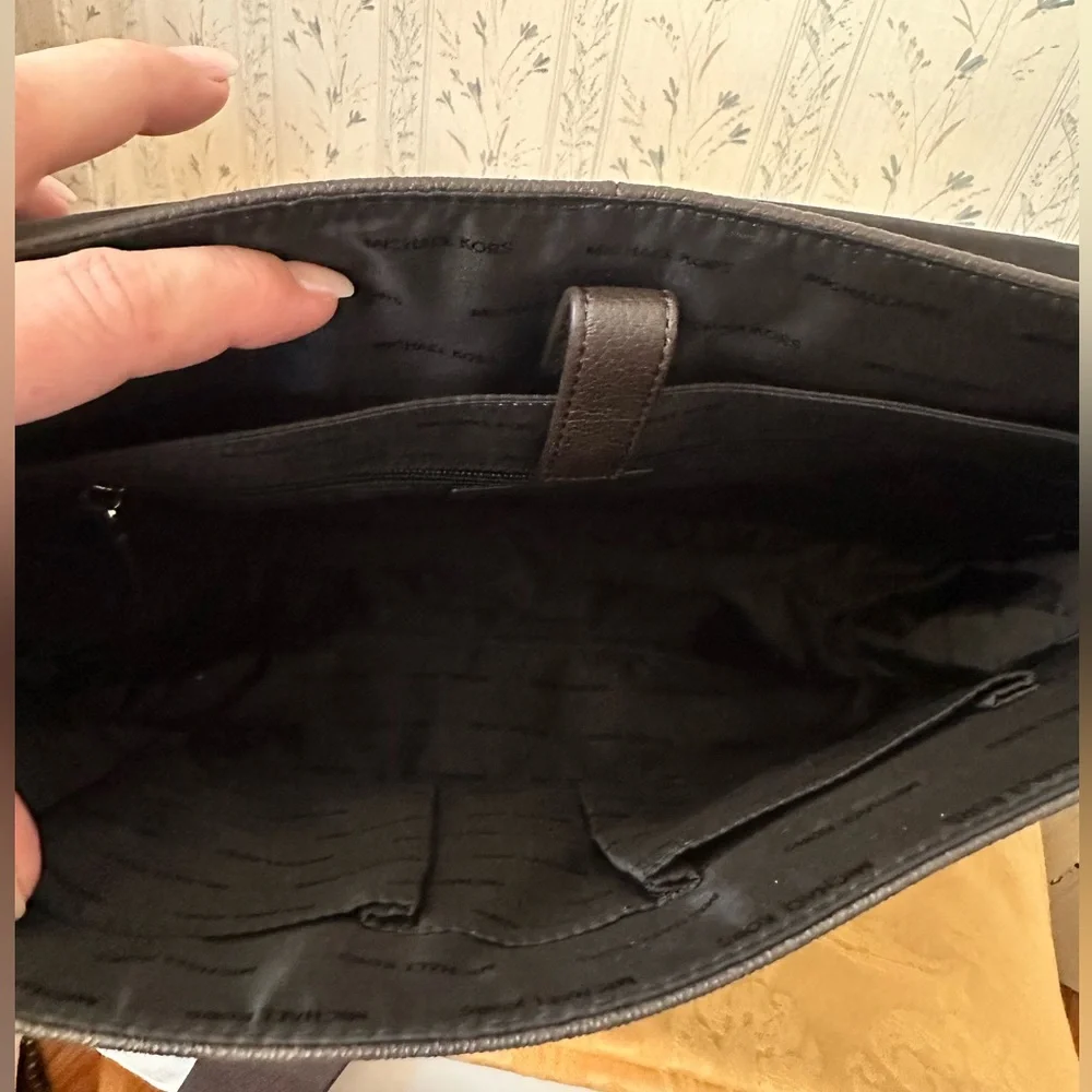 Michael Kors Brown Leather Laptop Bag